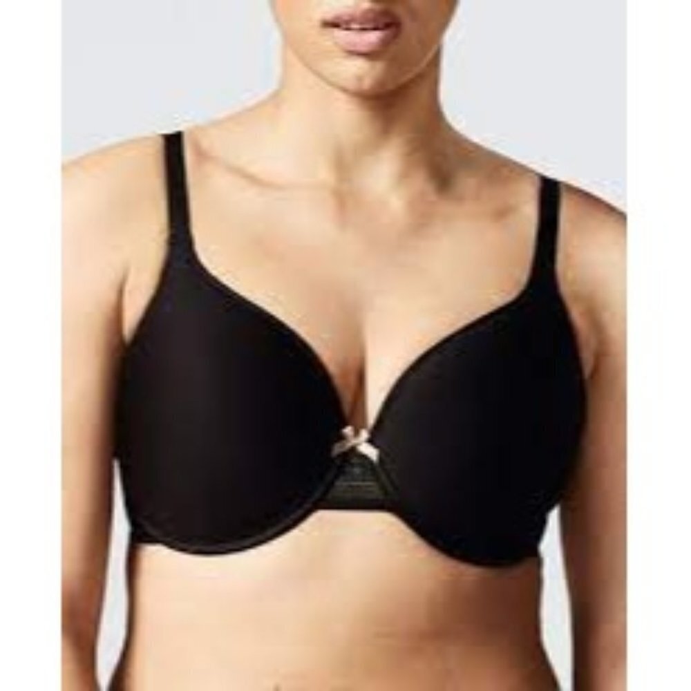 CHANTELLE BLACK Women's Full Figure Ideal Back Smoothing Bra 1951 NWT